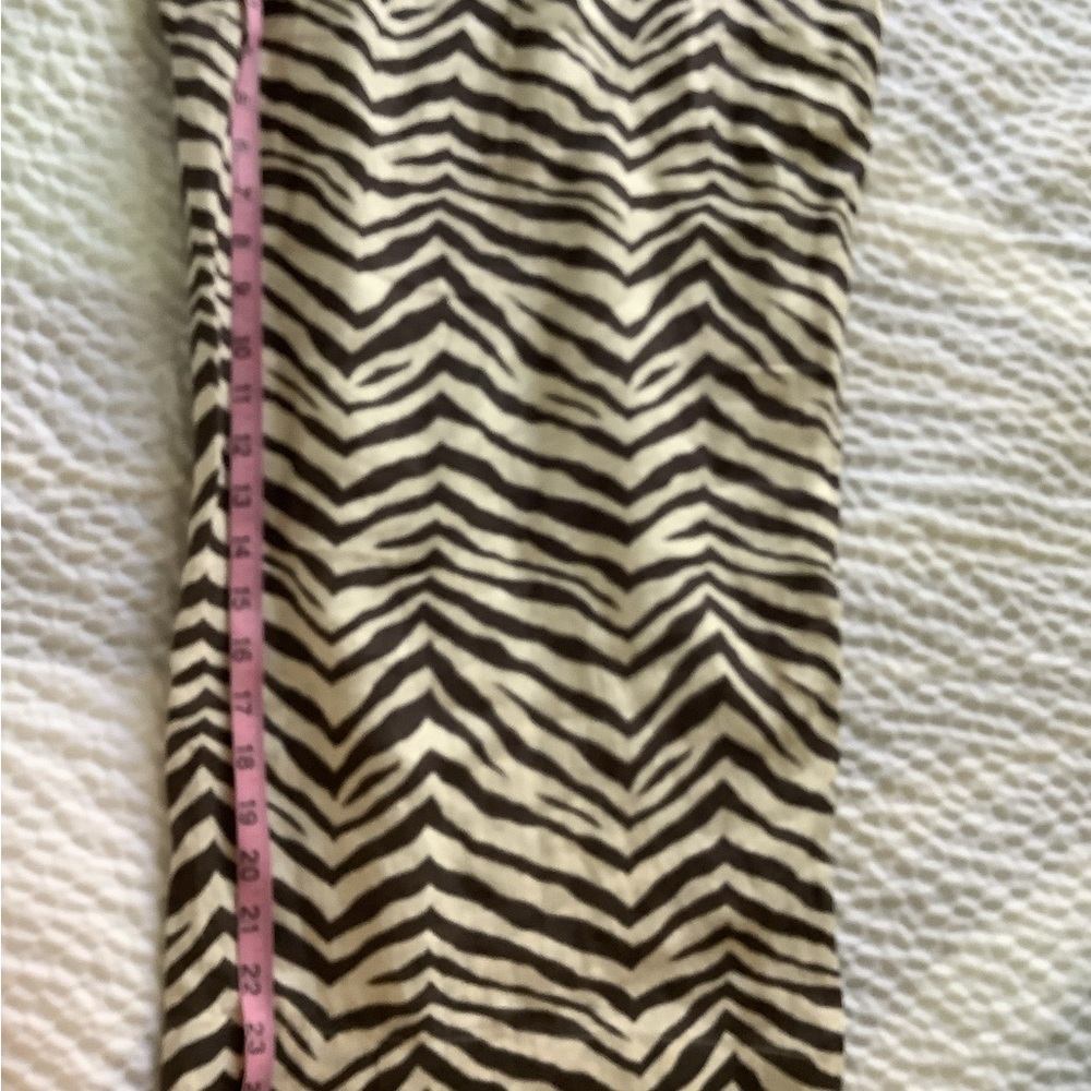 Zebra Print Wide Leg Pants — Black/brown  & Cream - Picture 2 of 5